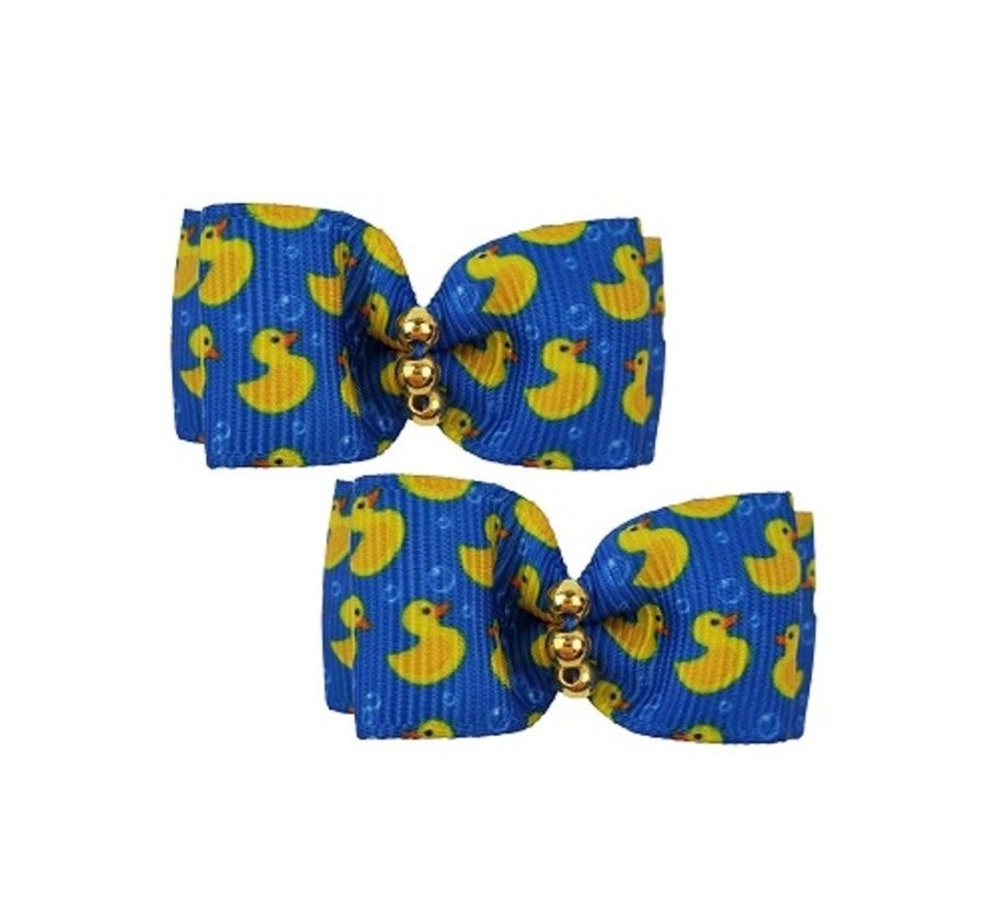 Collars, Leads & Accessories Max's Closet, LLC | Ducks Hair Bows - 2 Per Card