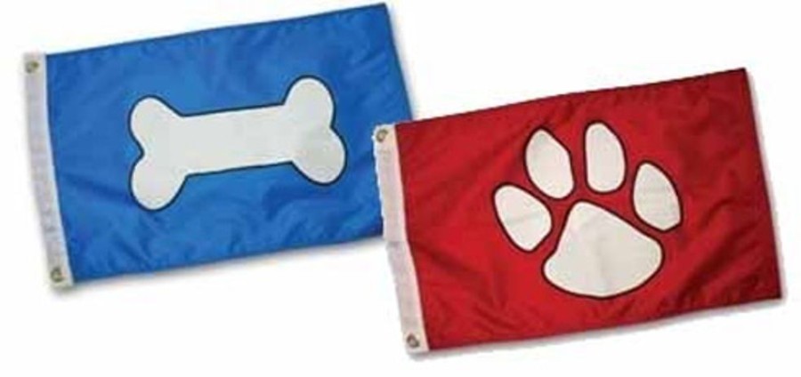 Health & Safety Paws Aboard | Paws Aboard Red Paw Flag, Blue Bone Or Pirate Flag