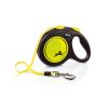 Collars, Leads & Accessories Flexi Retractable Leads | Flexi Classic Retractible Neon Reflective Tape Leash Black/Neon Yellow, 1Ea/Lg, 16 Ft