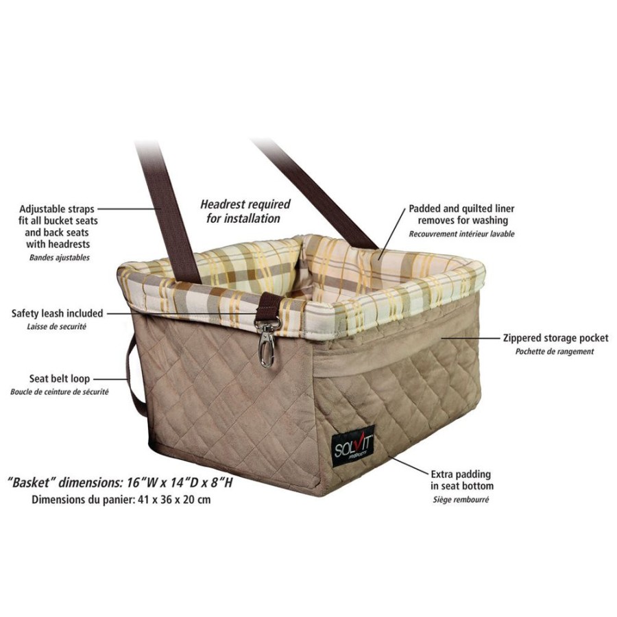 Travel PetSafe® | Tan Happy Ride Quilted Booster Seat (Brown Box)