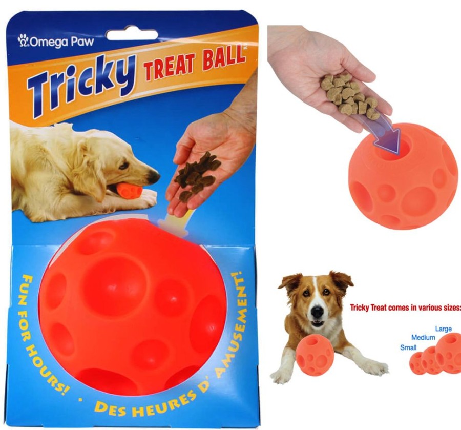 For Cats & Other Critters Omega Paw Products | Tricky Treat Ball - Medium