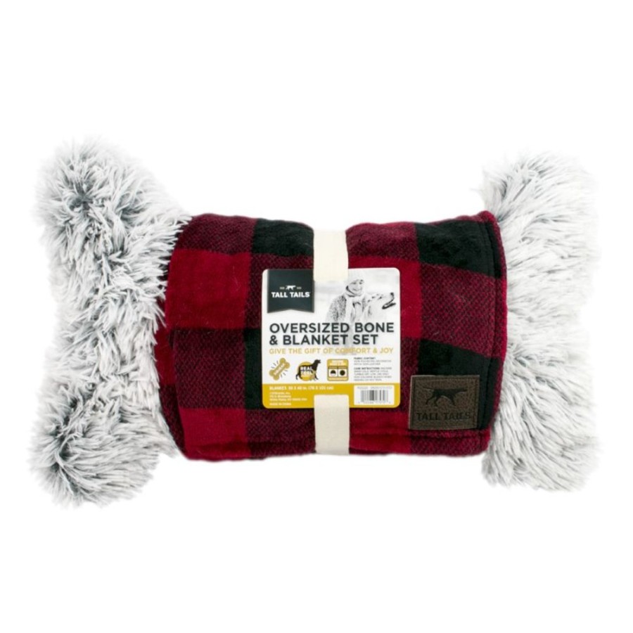 Beds, Crates, Etc. Tall Tails® | Tall Tails Hunter'S Plaid Bone & Blanket Set