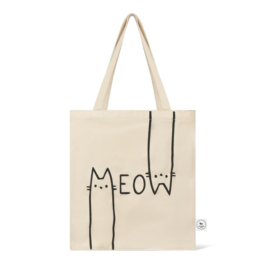 Totes & Carriers Park Life Designs | Meow Tote Bag Cream