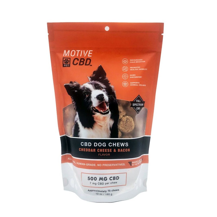 Treats Motive CBD Pet | Full Spectrum Cbd Dog Chews 500Mg Cheddar Cheese & Bacon Flavor