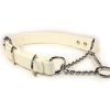 Collars, Leads & Accessories Sleepy Pup | White Softgrip Adjustable Martingale Chain Collar