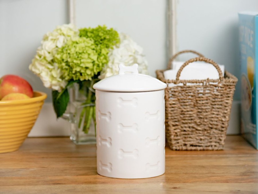 Bowls & Feeding Supplies Park Life Designs | Manor White Treat Jar