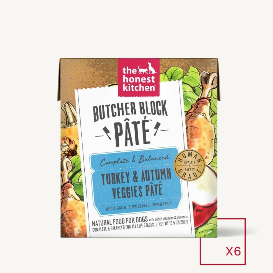 Pet Food The Honest Kitchen | Butcher Block Pate - Turkey & Autumn Veggies (6 X 10.5 Oz Boxes) - Copy