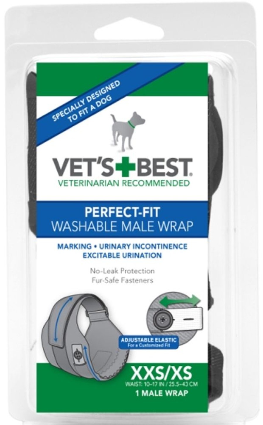 Pet Apparel (Continued) Veterinarian's Best | Perfect-Fit Washable Male Wrap (1 Wrap)