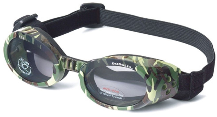 Pet Apparel (Continued) Doggles® | Green Camo Ils Doggles With Light Smoke Lens