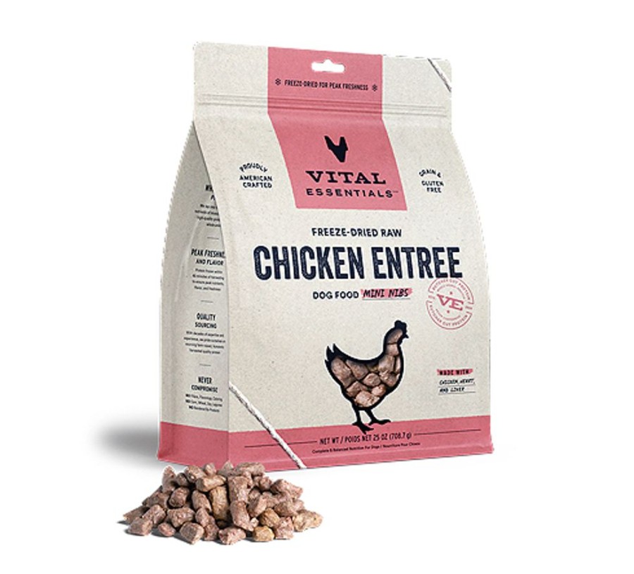 Pet Food Vital Essentials | Vital Essentials Dog Freeze-Dried Mini Nibs Chicken 25Oz.