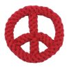 Toys & Playthings Jax & Bones | Jax & Bones Peace Sign Rope Dog Toy Red 7"