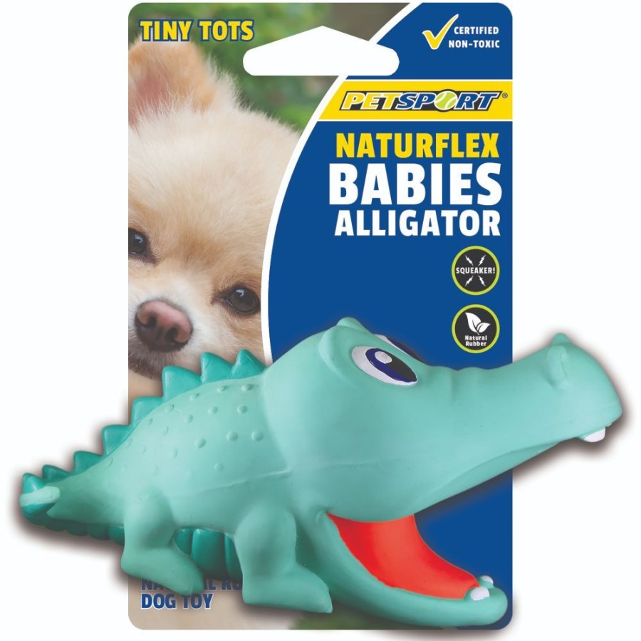 Toys & Playthings PetSport | Naturflex Babies Tiny Tots Alligator 4"