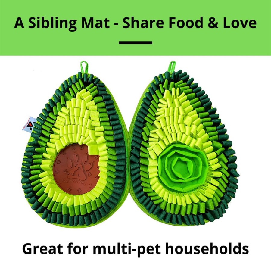 Bowls & Feeding Supplies PawzNDogz™ | Pawzndogz Snuffle Mat - Delicious Avocado (2 Halves = 1 Unit)