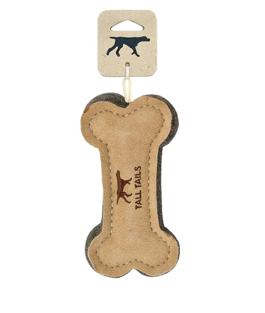 Toys & Playthings Tall Tails® | Tall Tails Natural Leather Bone Toy, 6"