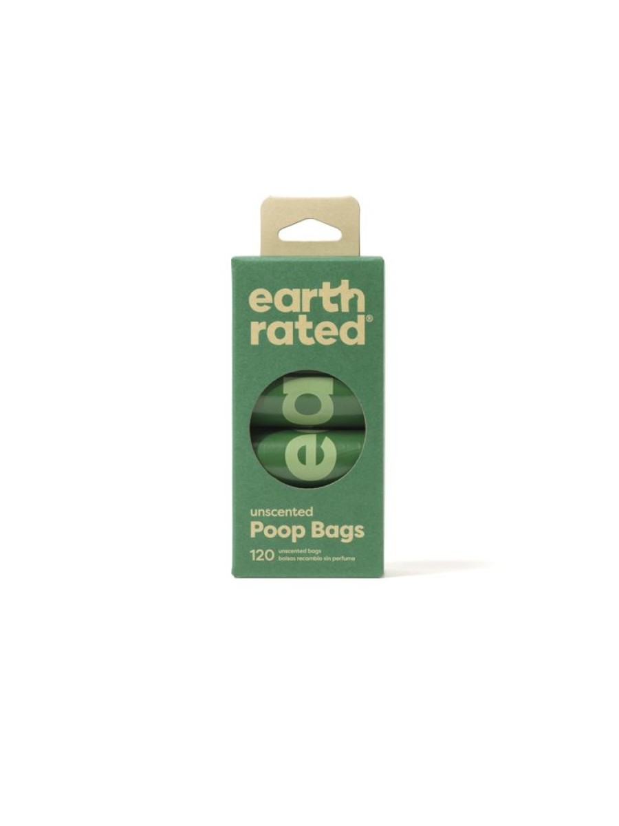 Stain, Odor & Clean-Up Products Earth Rated™ | Earth Rated Unscented Poop Bags 120Ct On 8 Refill Rolls (Case Of 12)