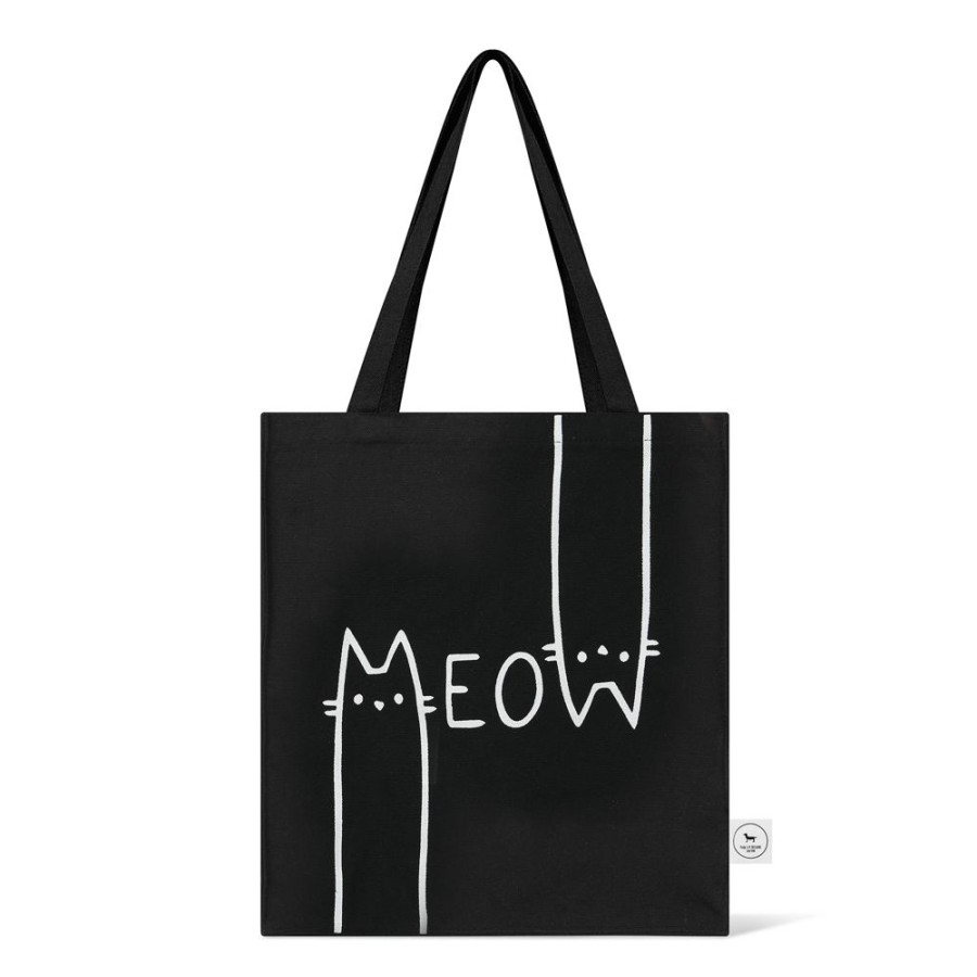 Totes & Carriers Park Life Designs | Meow Tote Bag Black