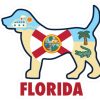 For The Home dog speak | Florida Dog - 3" Sticker