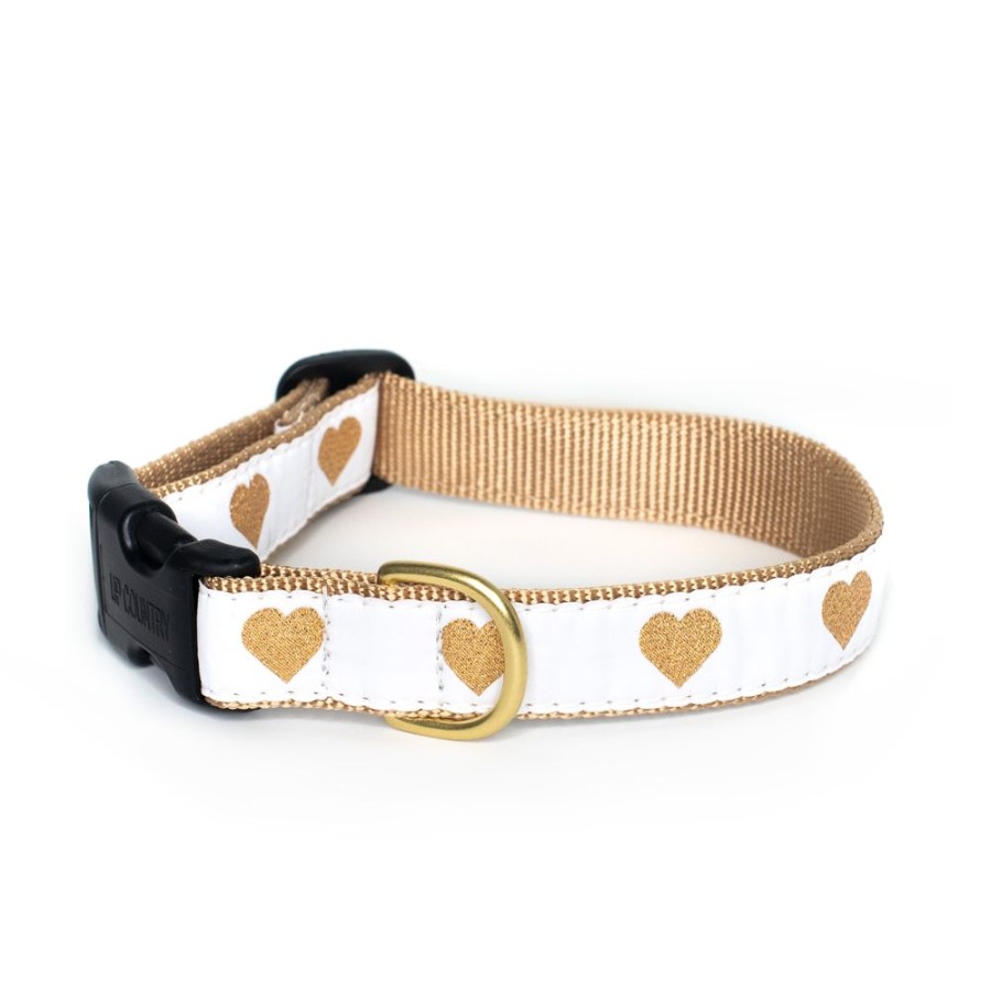 Collars, Leads & Accessories Up Country™ | White Heart Of Gold Dog Collection