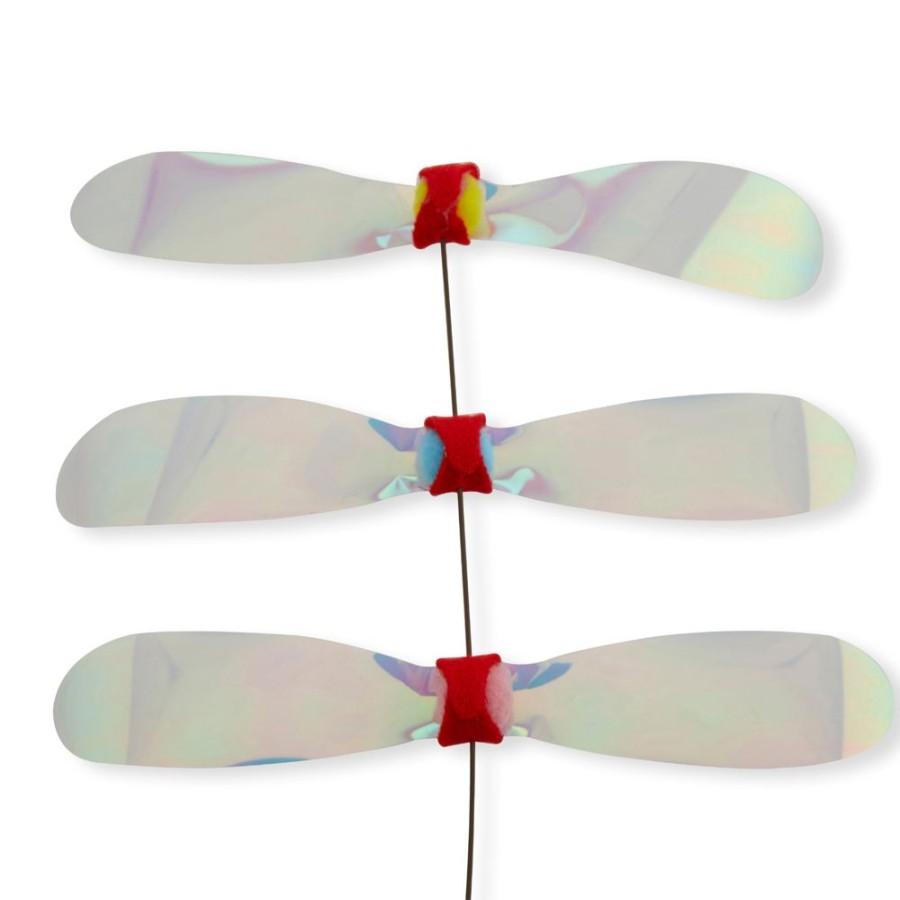 Toys & Playthings Necoichi | Crinkly Critters Dancing Dragonfly Trio Cat Wand