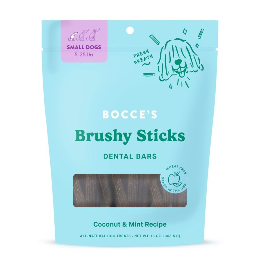 Treats Bocce's Bakery | Bocce'S Bakery Dailies Brushy Sticks Small Dog Dental Treats 13Oz