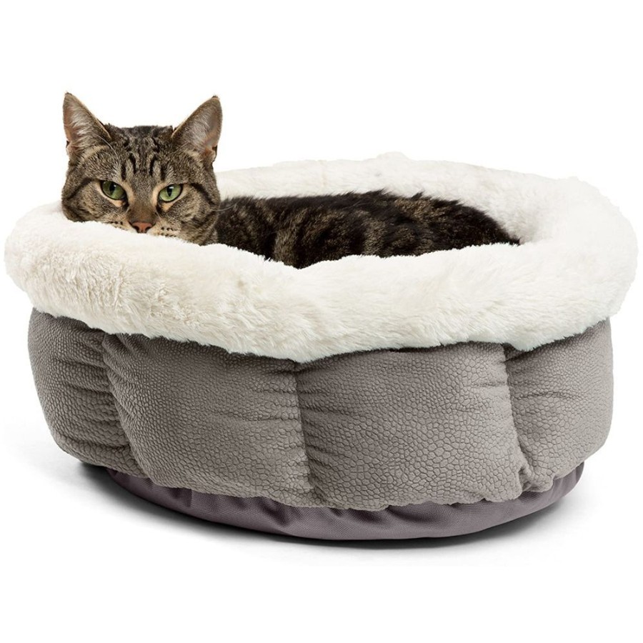 Beds, Crates, Etc. Best Friends By Sheri | Cozy Ilan Cuddle Cup Dog And Cat Bed, Grey