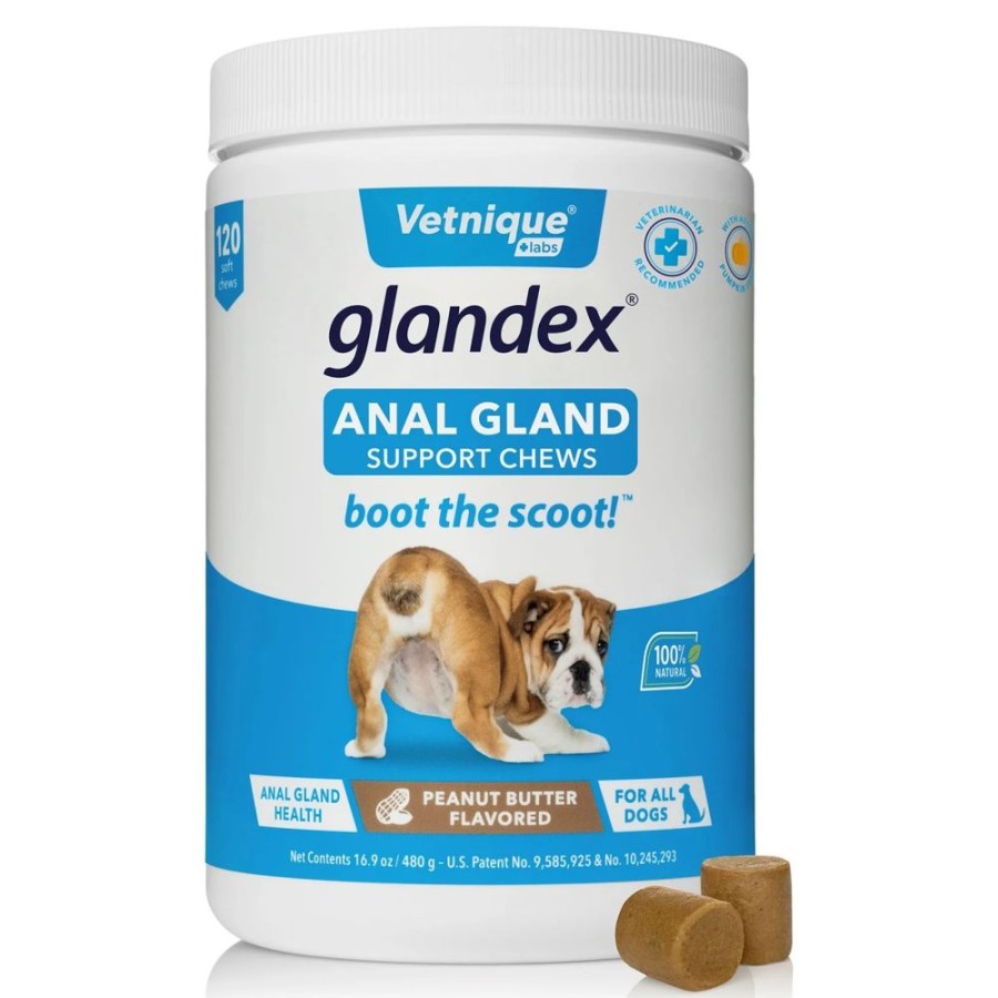 Health & Safety Glandex | Glandex Anal Gland Soft Chew Peanut Butter 120Ct