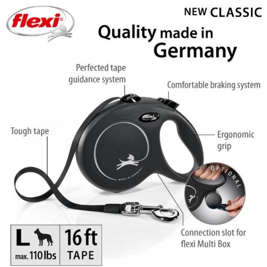 Collars, Leads & Accessories Flexi Retractable Leads | Flexi Retractible Tape Leash Made In Germany Xs, S, M, L