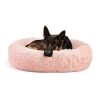 Beds, Crates, Etc. Best Friends By Sheri | The Original Calming Shag Donut Dog Bed, Cotton Candy