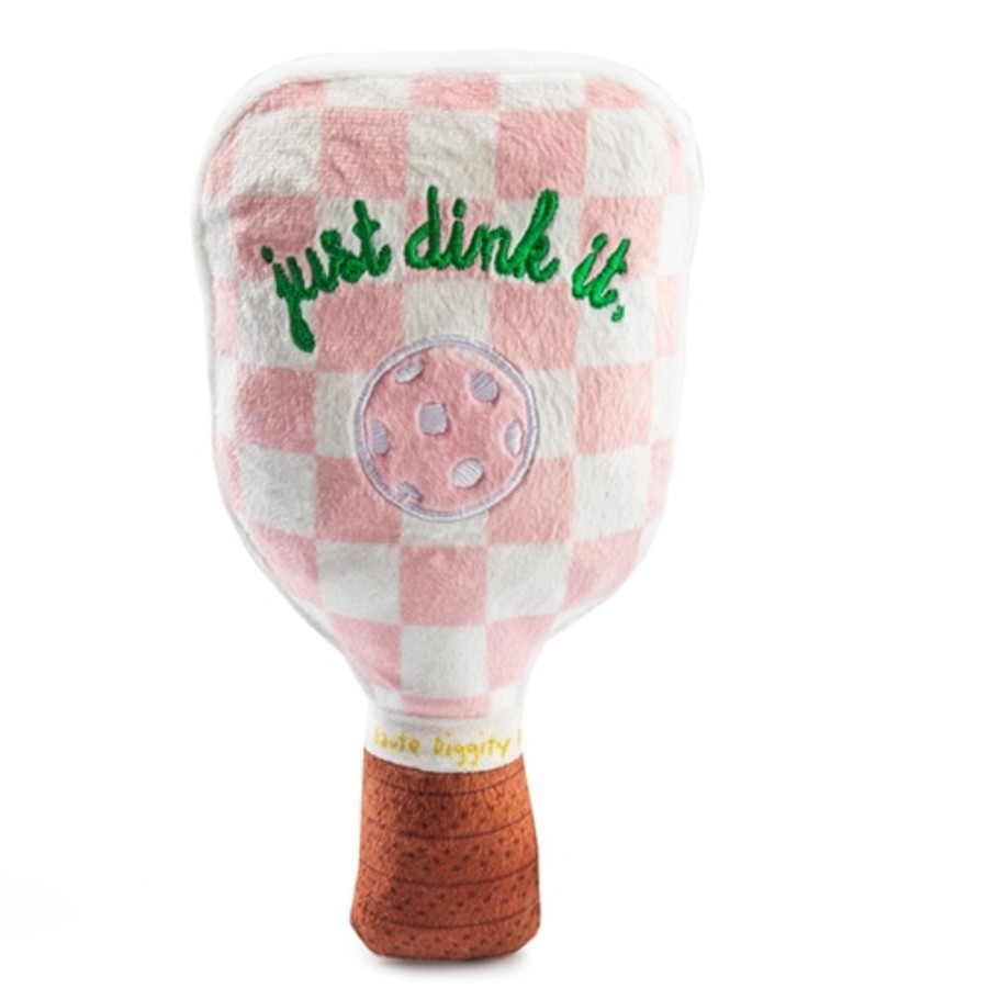 Toys & Playthings Haute Diggity Dog | Pink Checker Pickleball Paddle By Haute Diggity Dog