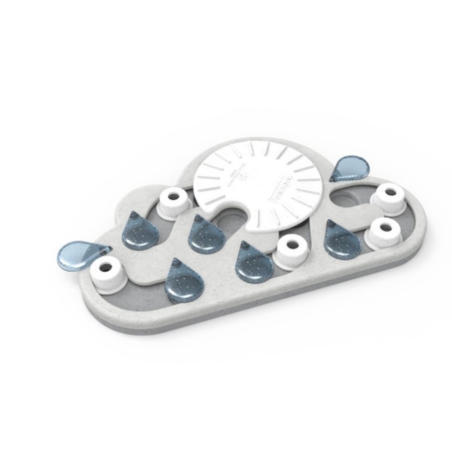 For Cats & Other Critters Nina Ottosson™ | Rainy Day (White) Puzzle & Play Cat Toy By Petstages & Nina Ottosson