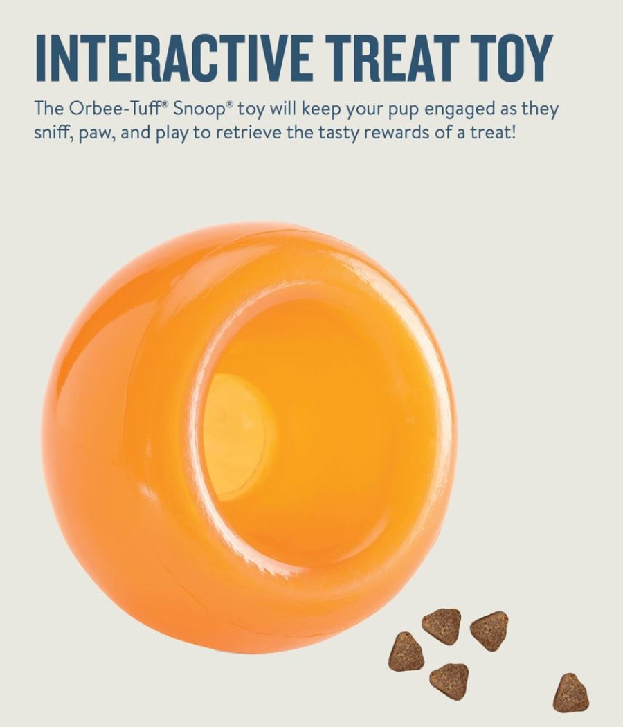 Toys & Playthings Planet Dog | Planet Dog Orbee-Tuff Snoop Interactive Treat-Dispensing Dog Toy Orange