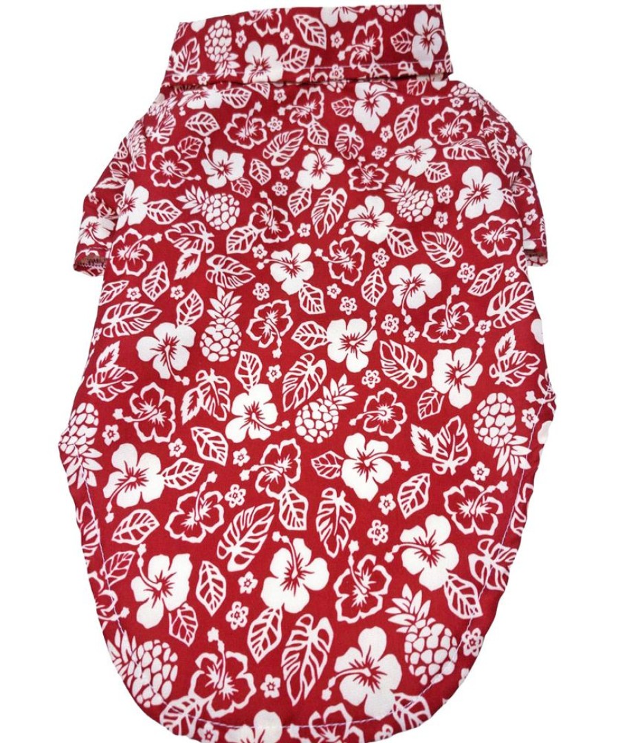 Pet Apparel (Continued) Doggie Design, Inc. | Hawaiian Camp Shirt - Aloha Red