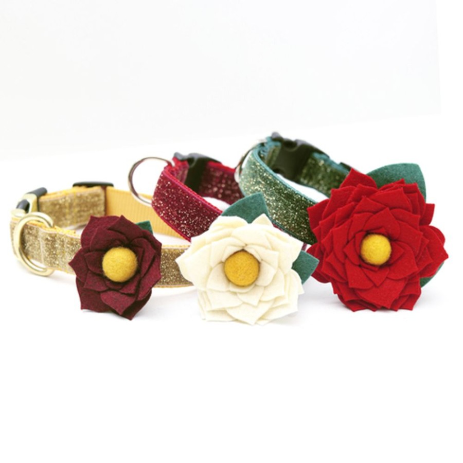 Collars, Leads & Accessories Mimi Green | Joy Holiday Dog Collar Flower (3 Colors!)