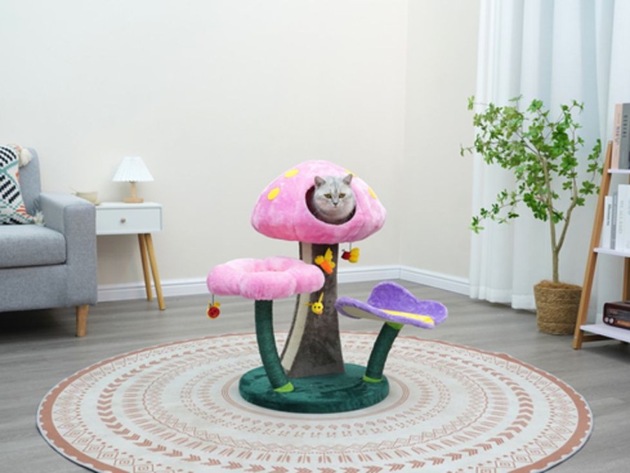 For Cats & Other Critters Petpals | Catry Wonderland Cat Tree With Garden Inspired Condo And Perches