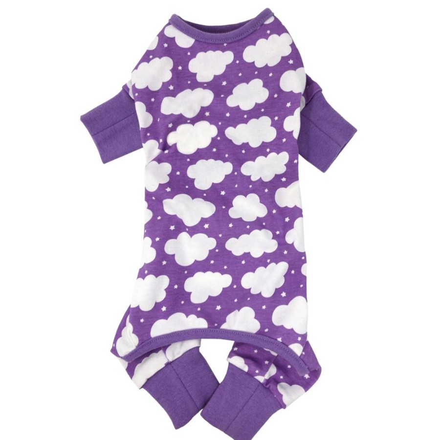 Pet Apparel Doggie Design, Inc. | Cuddlepup Dog Pajamas - Fluffy Clouds - Purple