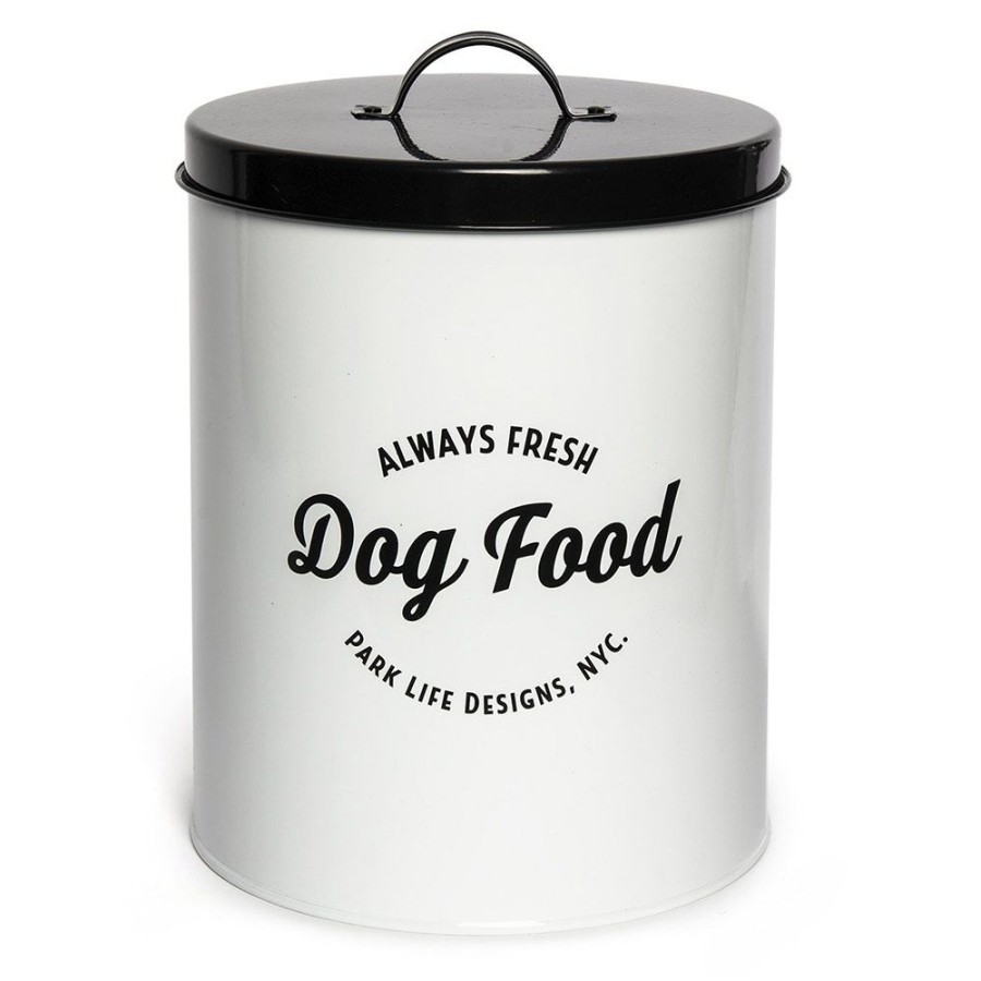 Bowls & Feeding Supplies Park Life Designs | Wallace White Food Storage Canister