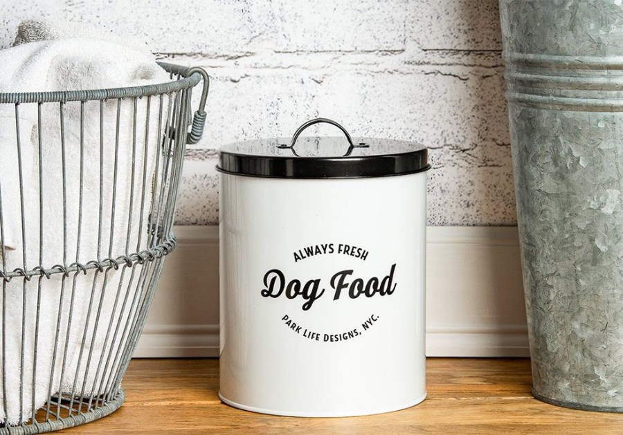 Bowls & Feeding Supplies Park Life Designs | Wallace White Food Storage Canister