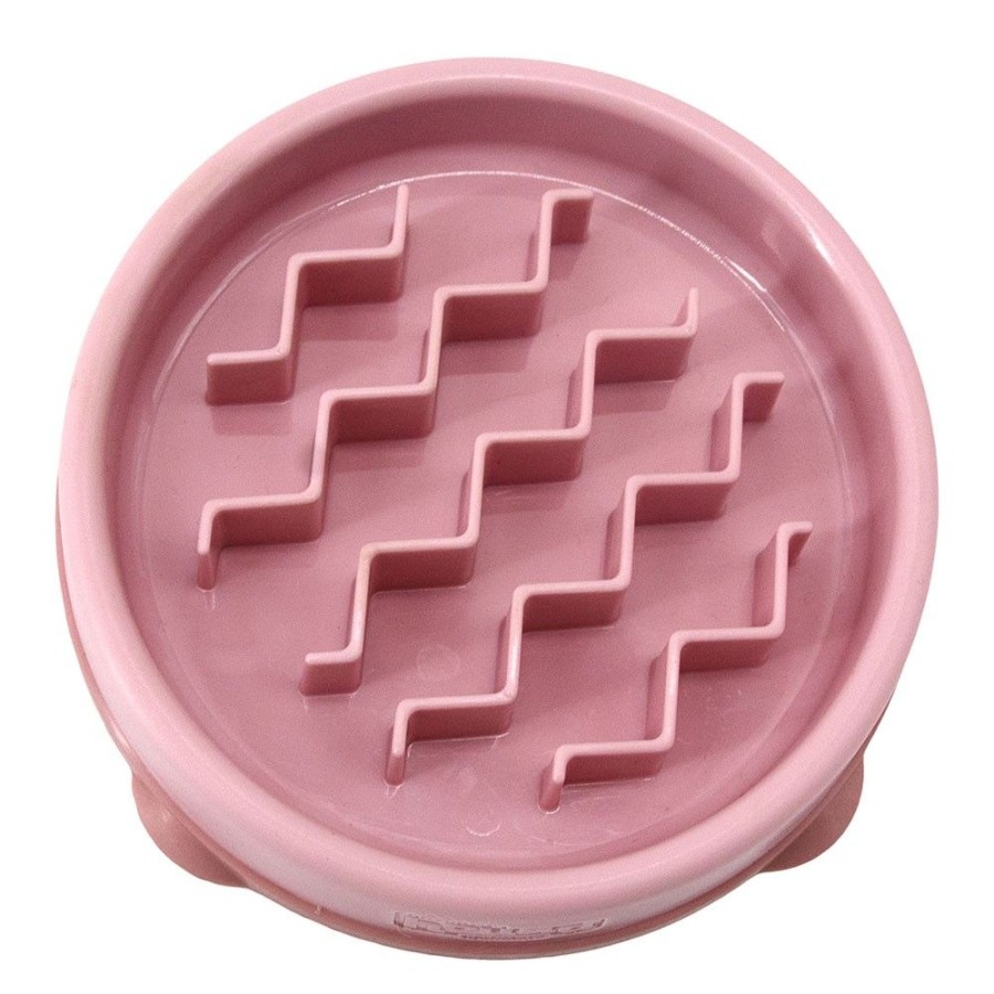 Bowls & Feeding Supplies Outward Hound® | Outward Fun Feeder Wave Pink Small