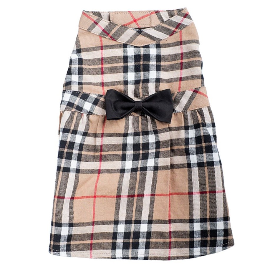 Pet Apparel (Continued) The Worthy Dog | Tan Plaid Dress