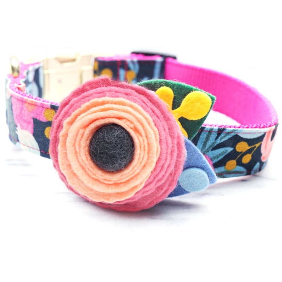 Collars, Leads & Accessories Mimi Green | Fleur Dog Collar Flower