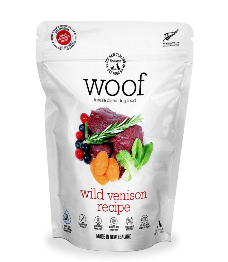 Pet Food The New Zealand Natural Pet Food Co. | Woof Wild Venison Freeze Dried Dog Food