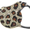 Collars, Leads & Accessories Parisian Pet® | Leopard Crystal Retractable Leash