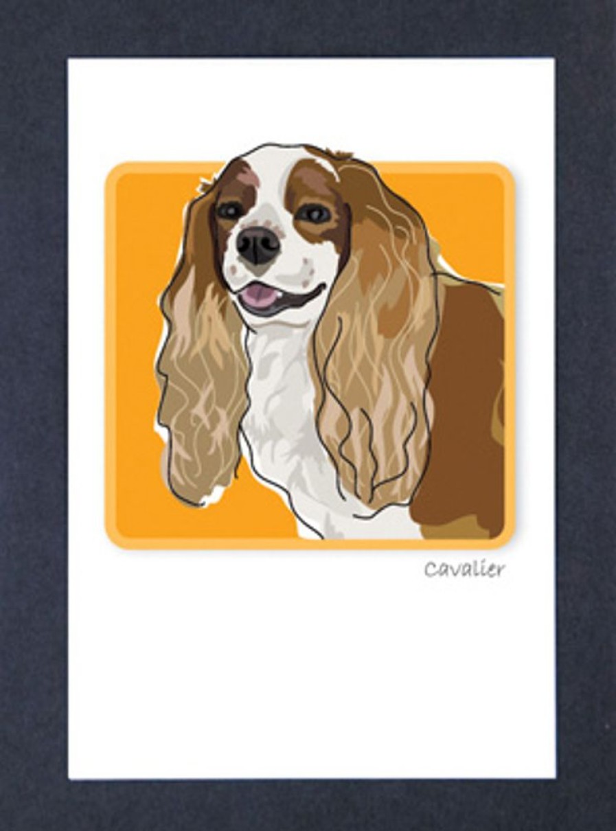 Special Occasion & Holiday Paper Russells | Cavalier Smiling - Grrreen Boxed Note Cards