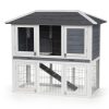 Beds, Crates, Etc. Prevue | Prevue Pet Products Rabbit Hutch Duplex Grey 1Ea