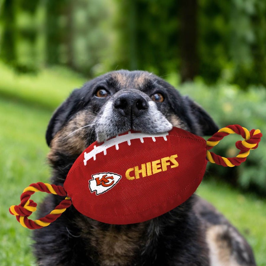 Pet Apparel Pets First, Inc. | Nfl Kansas City Chiefs Nylon Football Toy