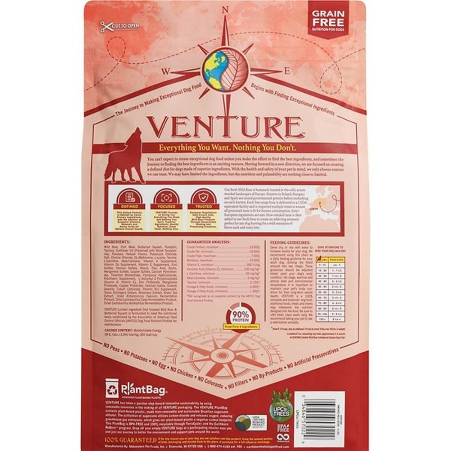 Pet Food Earthborn | Earthborn Holistic Venture Grain Free Pork And Butternut Squash 4Lb