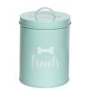 Bowls & Feeding Supplies Park Life Designs | Jasper Powder Blue Treat Canister - " Treats"