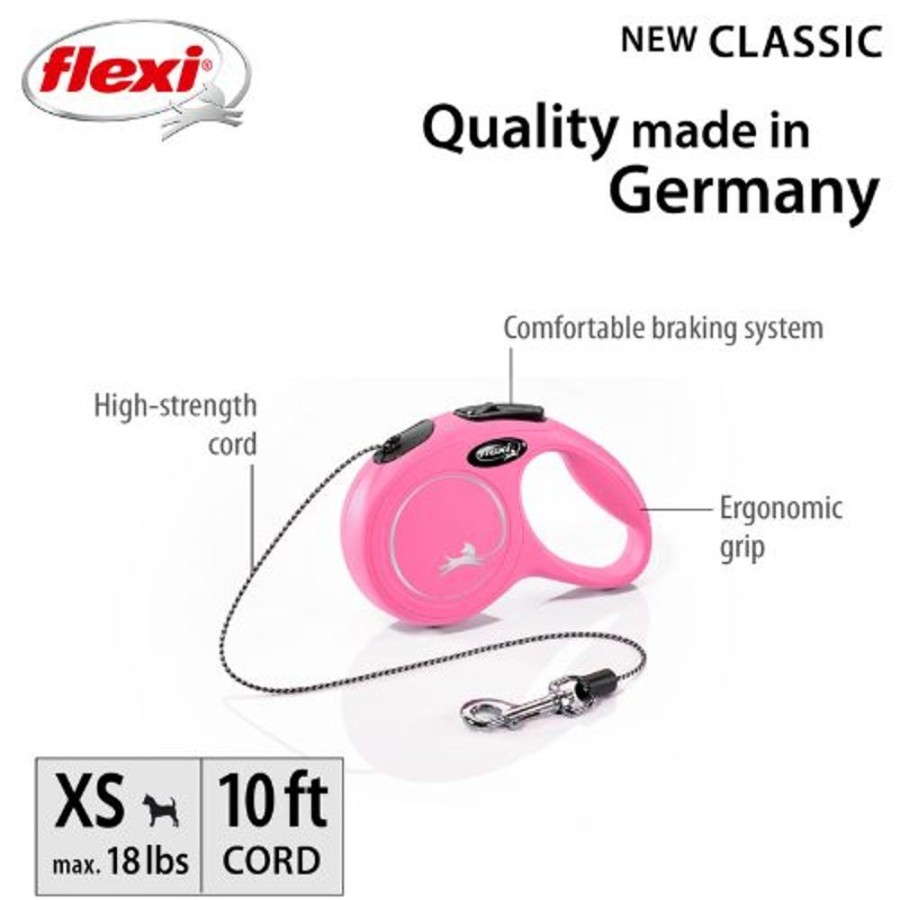 Collars, Leads & Accessories Flexi Retractable Leads | Flexi Retractible Cord Leash Made In Germany Xs, S, M