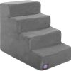 For The Home Majestic Pet Products | Gray Faux Suede Pet Stairs (4 Steps)