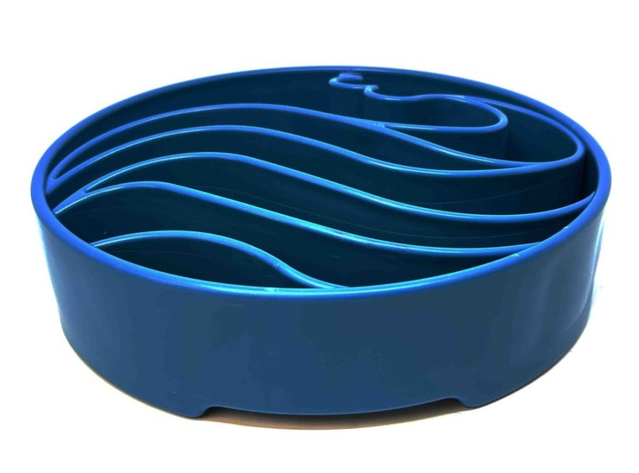 Bowls & Feeding Supplies SodaPup | Sodapup Wave Ebowl -Blue